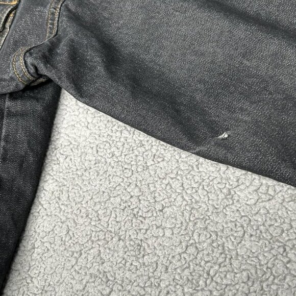 Duke Haband Jacket Mens XL Denim Blue Aztec Lined Full Zip Workwear Western - Picture 8 of 14